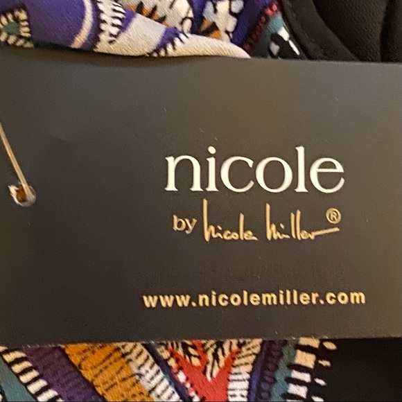 Nicole Miller Black Open Shoulder Stretch Dress - Picture 14 of 14